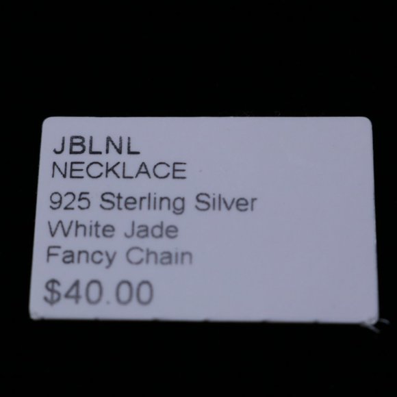 White Jade Sterling Silver Necklace - Picture 5 of 7